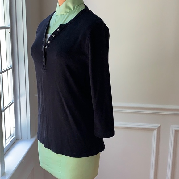 CROFT & BARROW Black Top - Picture 3 of 7